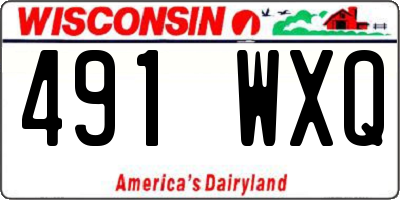 WI license plate 491WXQ