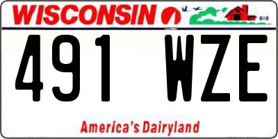 WI license plate 491WZE