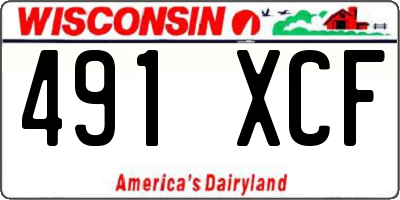 WI license plate 491XCF