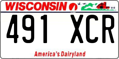 WI license plate 491XCR