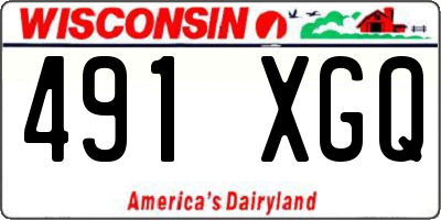 WI license plate 491XGQ