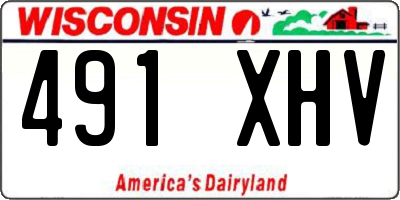 WI license plate 491XHV
