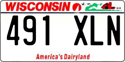 WI license plate 491XLN