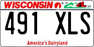 WI license plate 491XLS