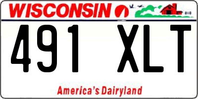 WI license plate 491XLT