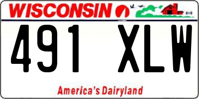 WI license plate 491XLW