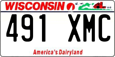 WI license plate 491XMC