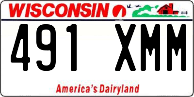 WI license plate 491XMM