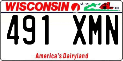 WI license plate 491XMN