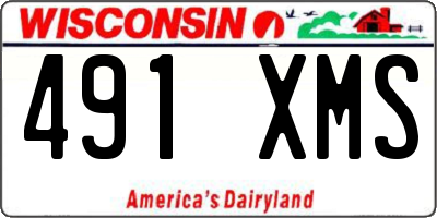 WI license plate 491XMS