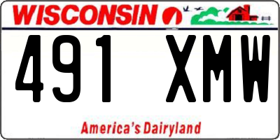 WI license plate 491XMW