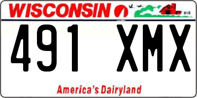 WI license plate 491XMX