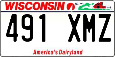 WI license plate 491XMZ