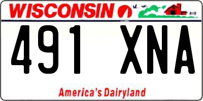 WI license plate 491XNA