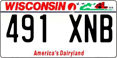 WI license plate 491XNB