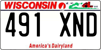 WI license plate 491XND