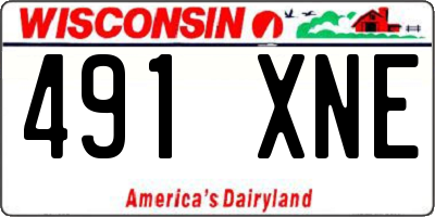 WI license plate 491XNE