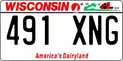 WI license plate 491XNG