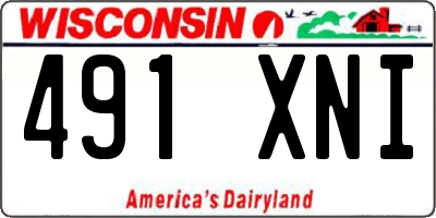WI license plate 491XNI