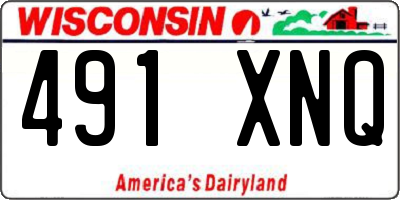 WI license plate 491XNQ