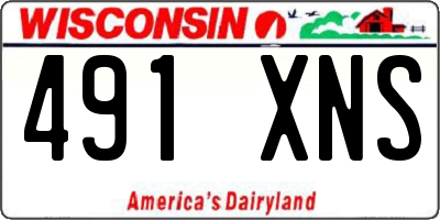 WI license plate 491XNS