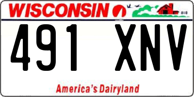 WI license plate 491XNV