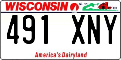 WI license plate 491XNY