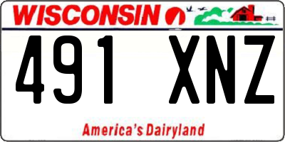 WI license plate 491XNZ