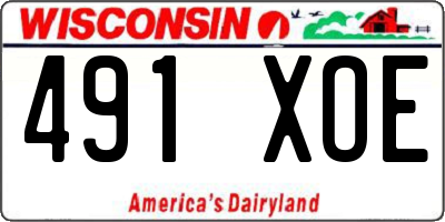 WI license plate 491XOE