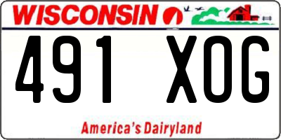 WI license plate 491XOG
