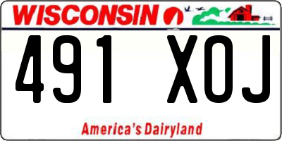 WI license plate 491XOJ