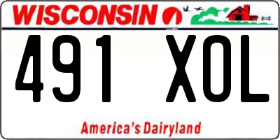 WI license plate 491XOL