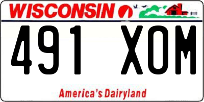 WI license plate 491XOM