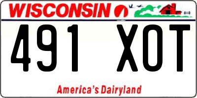 WI license plate 491XOT