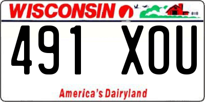 WI license plate 491XOU