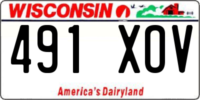 WI license plate 491XOV