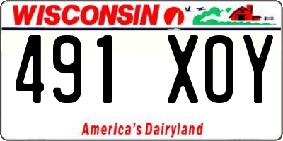 WI license plate 491XOY