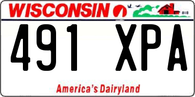 WI license plate 491XPA