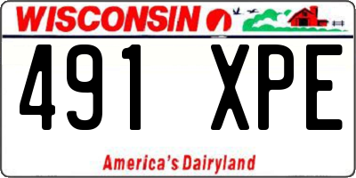 WI license plate 491XPE