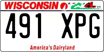 WI license plate 491XPG