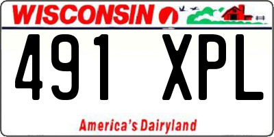 WI license plate 491XPL