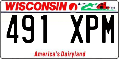 WI license plate 491XPM