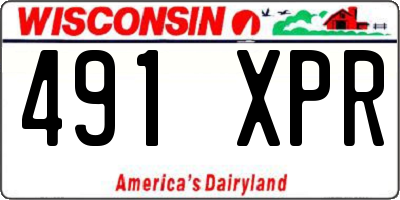 WI license plate 491XPR
