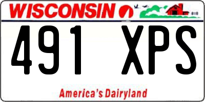 WI license plate 491XPS