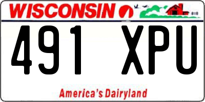 WI license plate 491XPU