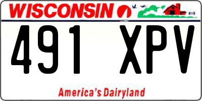 WI license plate 491XPV