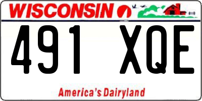 WI license plate 491XQE