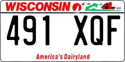 WI license plate 491XQF