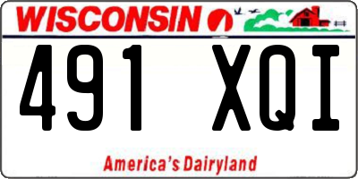 WI license plate 491XQI
