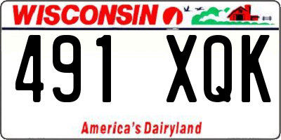 WI license plate 491XQK